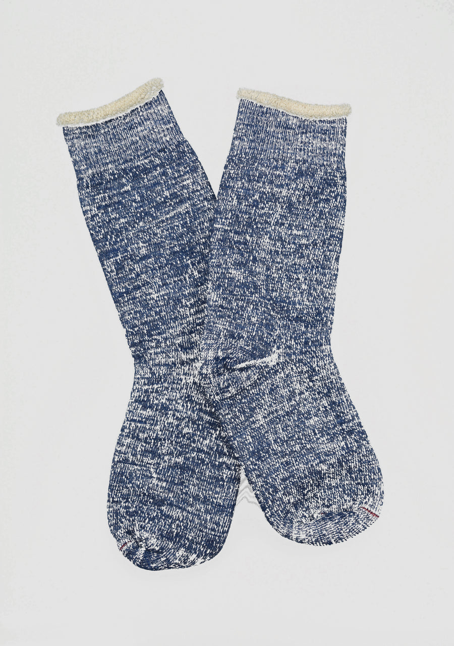ROTOTO<p> double face crew socks<p>organic cotton + merino wool<p>ocean