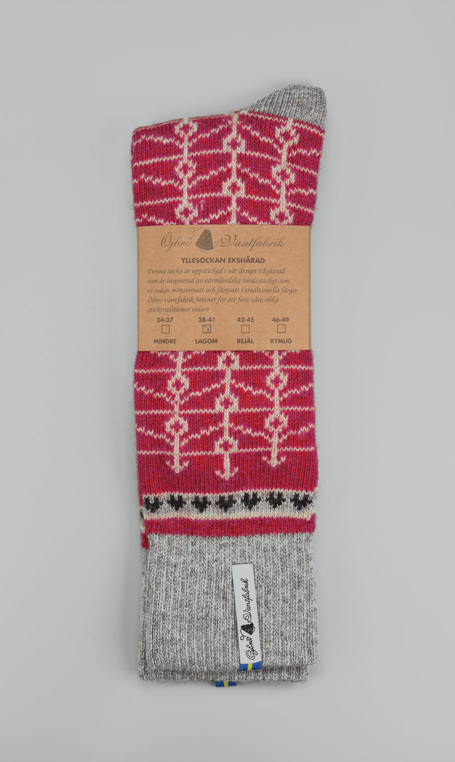 Ojbro<p>eksharad rod<p>wool long sock<p>red