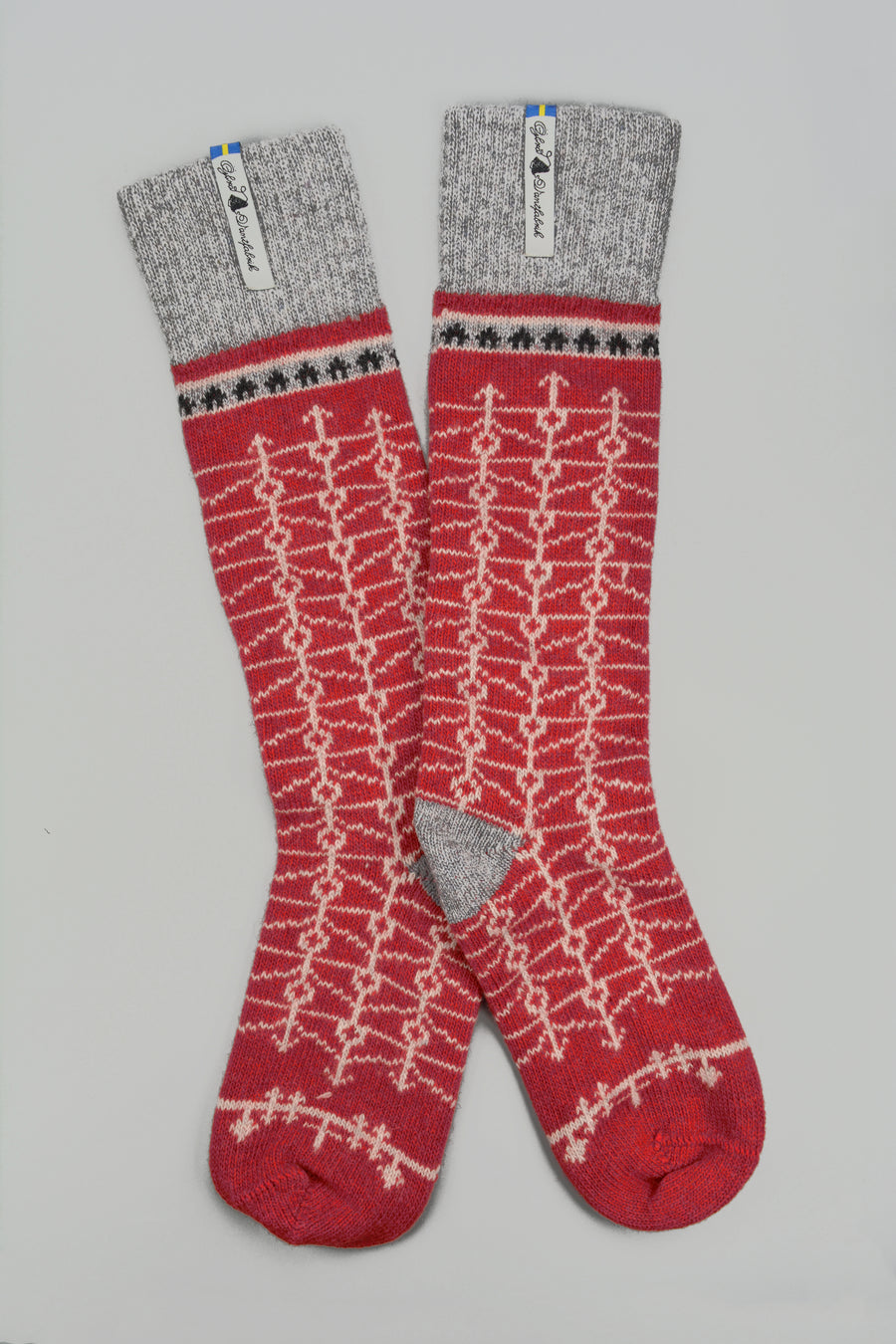 Ojbro<p>eksharad rod<p>wool long sock<p>red