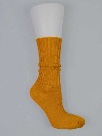 Mary Queen of Socks<p>Sussex loose top<p>mohair crew socks<p>mustard