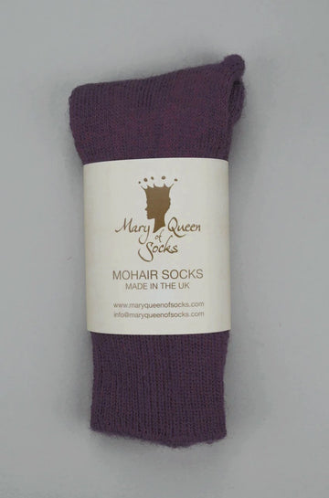 Mary Queen of Socks<p> Derbyshire <p>thick cosy mohair<p> thistle
