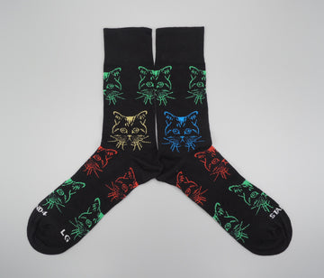 Stand4 Socks<p>cotton crew sock<p>black cat