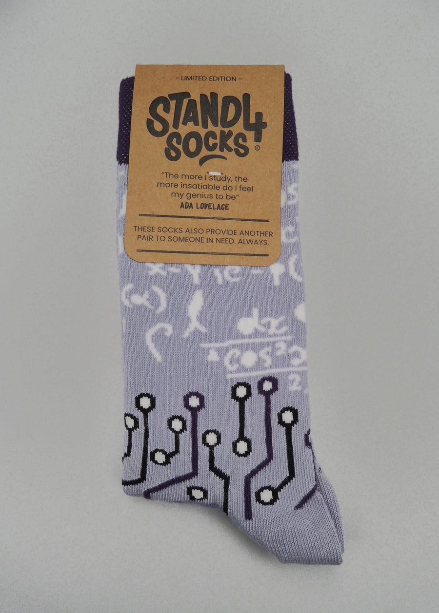 Stand4 Socks<p>cotton crew sock<p>Ada Lovelace